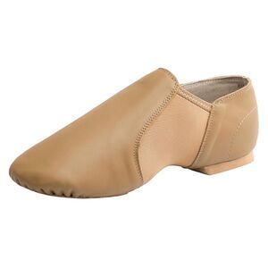 7.5 Unisex Tan Slip-On Dance / Jazz Shoes